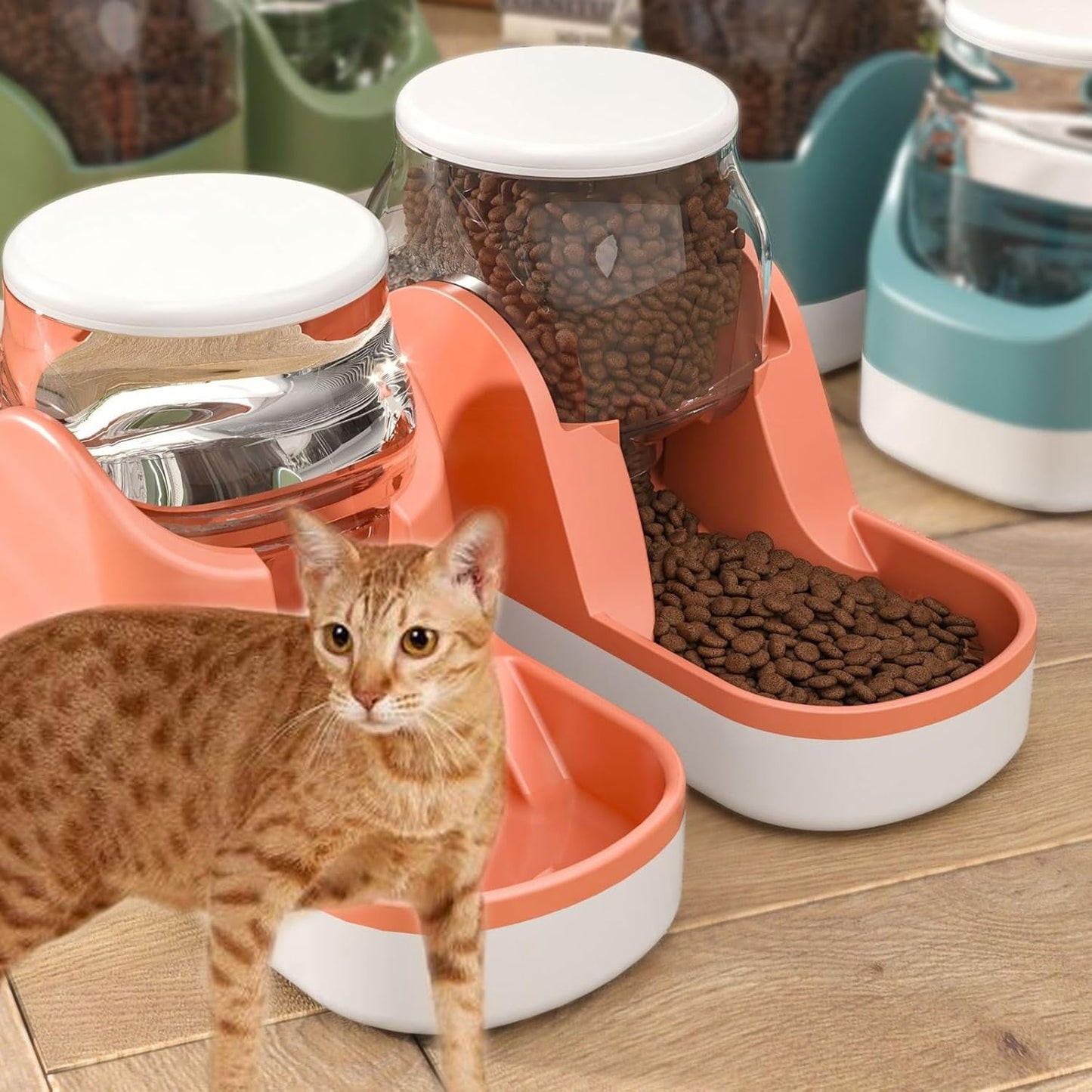 ZenPaw™ Minimalist Gravity-Fed Automatic Feeding Station