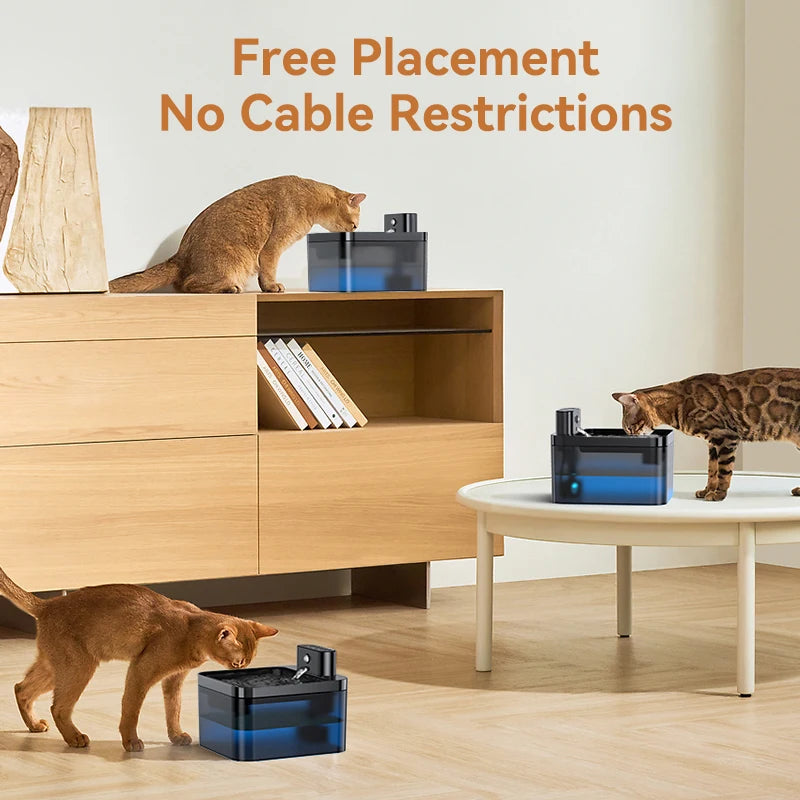ZenPaw™ Ultra-Quiet Wireless Smart Pet Fountain - Prevent Cat Acne & Dehydration